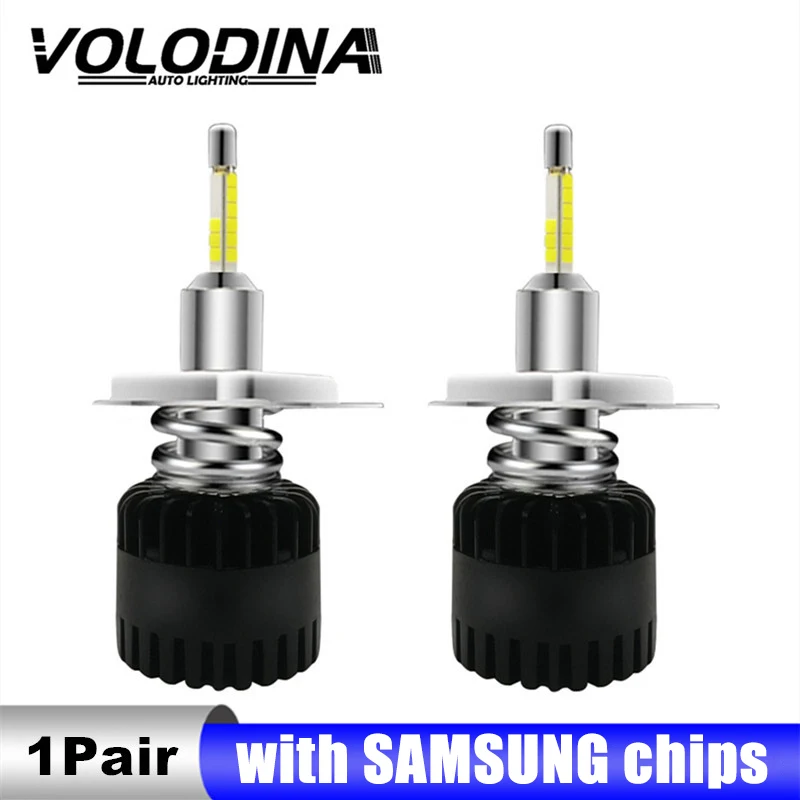 

2Pcs H11 H1 H4 H7 LED Bulb With 18-pieces SAMSUNG Chips Car Headlight Lamp 6500K 9005 HB3 9006 HB4 H8 H9 Auto Led Fog Lights 12V