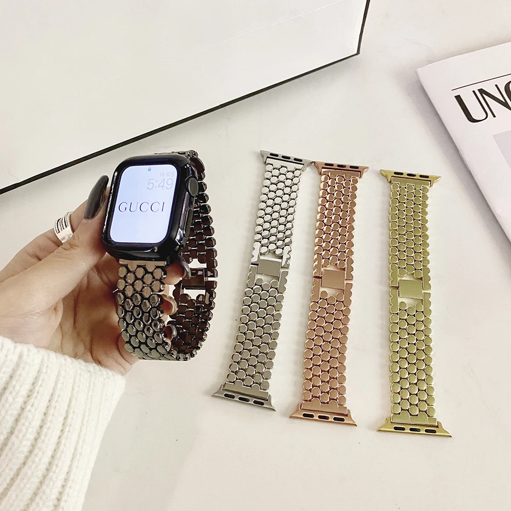 Stainless Steel Watch Band Strap for Apple Watch 8 Ultra 49mm 7 41 45mm 6 SE 5 4 3 40 44mm Wristband for iwatch 38 42 baracelet