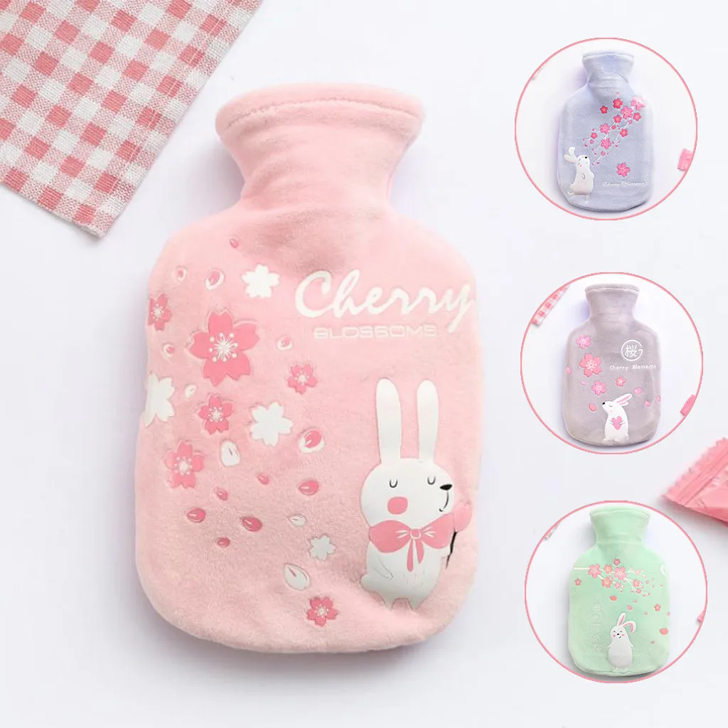 Милый мультфильм плюшевые бутылки горячей воды Детские ручные грелки сумка для