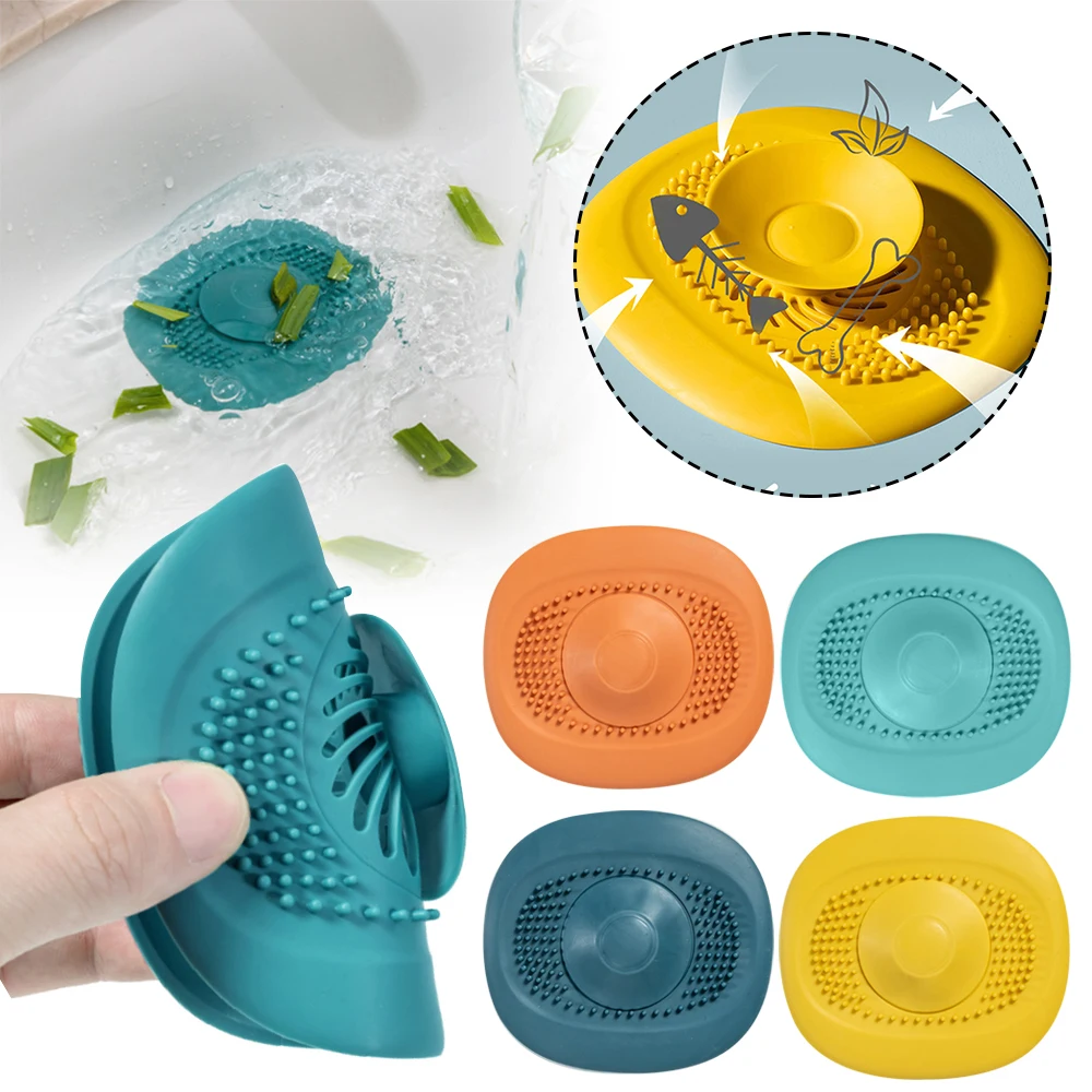 

Новая пробка для слива воды для ванной комнаты, резиновый круг, Силиконовый Фильтр для раковины, фильтр, стопор для слива пола, для волос, для...