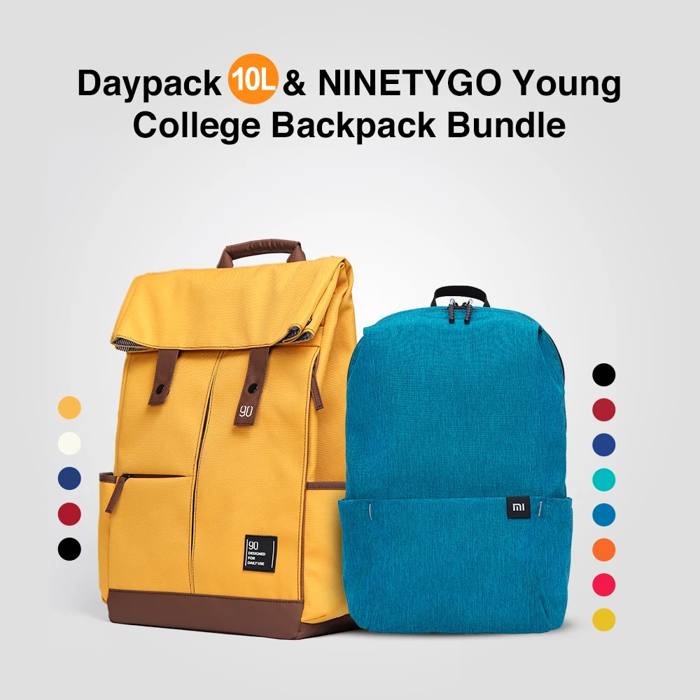 Повседневный Рюкзак Xiaomi 10L с набором рюкзаков NINETYGO для колледжа 90Fun Модный