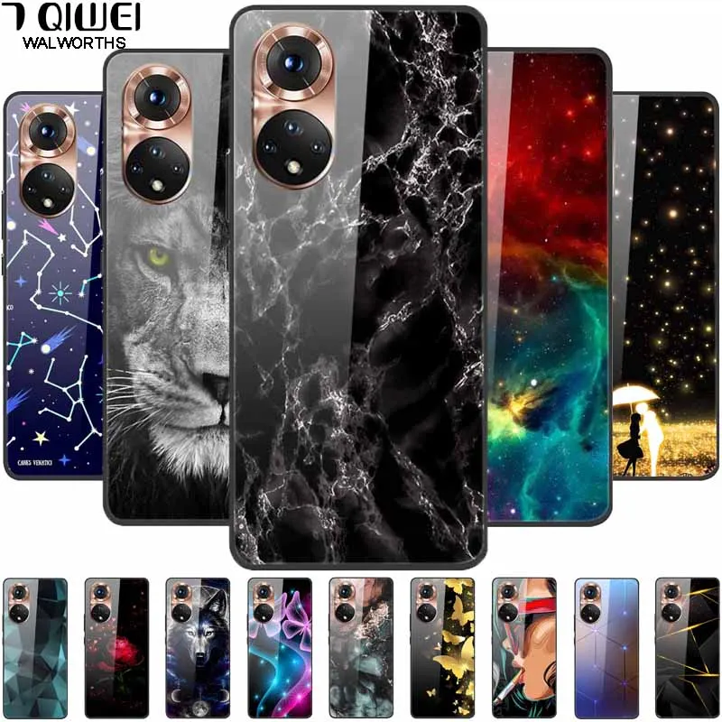 

Чехол из закаленного стекла для Honor 50 Pro, чехол 5G, жесткий противоударный чехол s для Honor50, Роскошный чехол для Honor 50 Pro, 5G, чехол