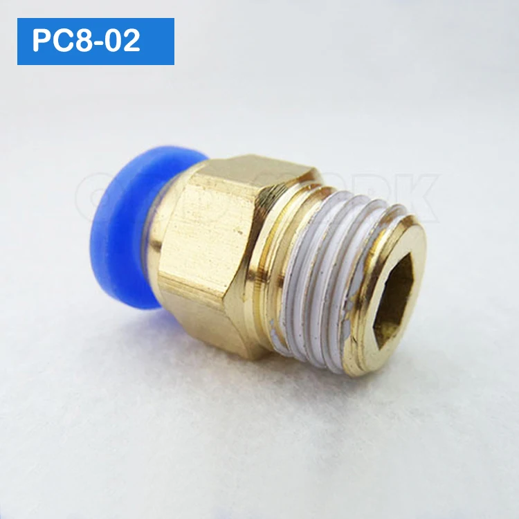 10 шт. BSPT PC6-01 PC6-02 PC8-02 PC4-m5 PC10-02 воздуха коннектор мужской шланг фитинги прямой пуш-ап в фитинги для пневматического соединения