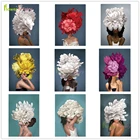 Картина на холсте с изображением девушек и волос, в скандинавском стиле