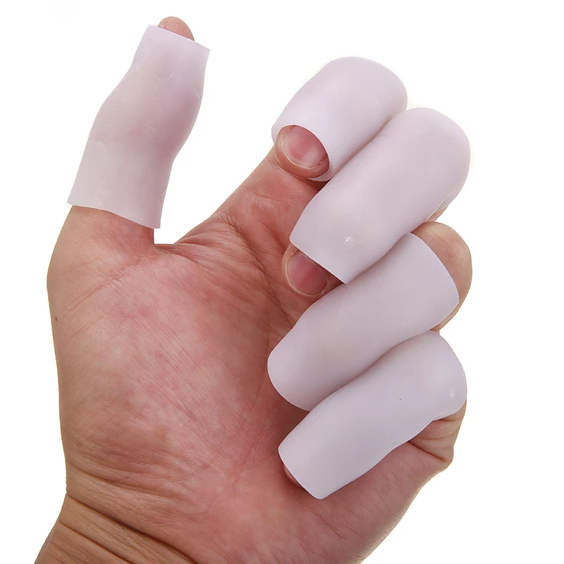 Силиконовая гелевая трубка для пальца 5 пар защитная рукава снятия трения