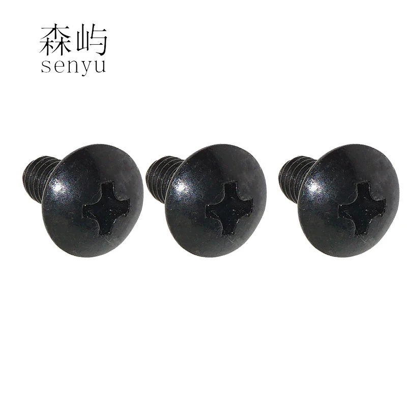 LuChang 200PCS Truss Screws Mushroom Head Flat Machine Screw Srosses Socket bolts cross slot bolt Black Pan Padded Bolt | Обустройство