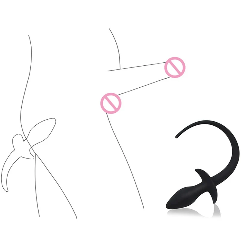 Силиконовая вилка для хвоста собаки силиконовый массажер простаты Щенячий