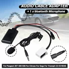 12 В автомобильная аудиосистема bluetooth 5,0 HIFI AUX кабель адаптер 12pin + с микрофоном Handfree для Peugeot 307 408 508