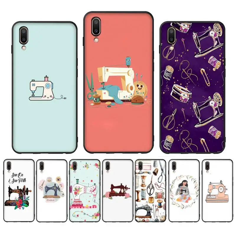

Sewing machine tailor Phone Case Case For Oppo Reno Realme C3 6Pro Cover For vivo Y91C Y17 Y19 Funda Capa