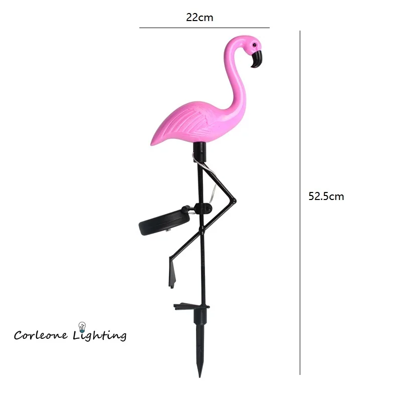 

LED Bird Lamp Flamingo Solar Power Light Outdoor Fence Light Courtyard Garden Solar Led Lamp Waterproof Outside Deco Solar Light