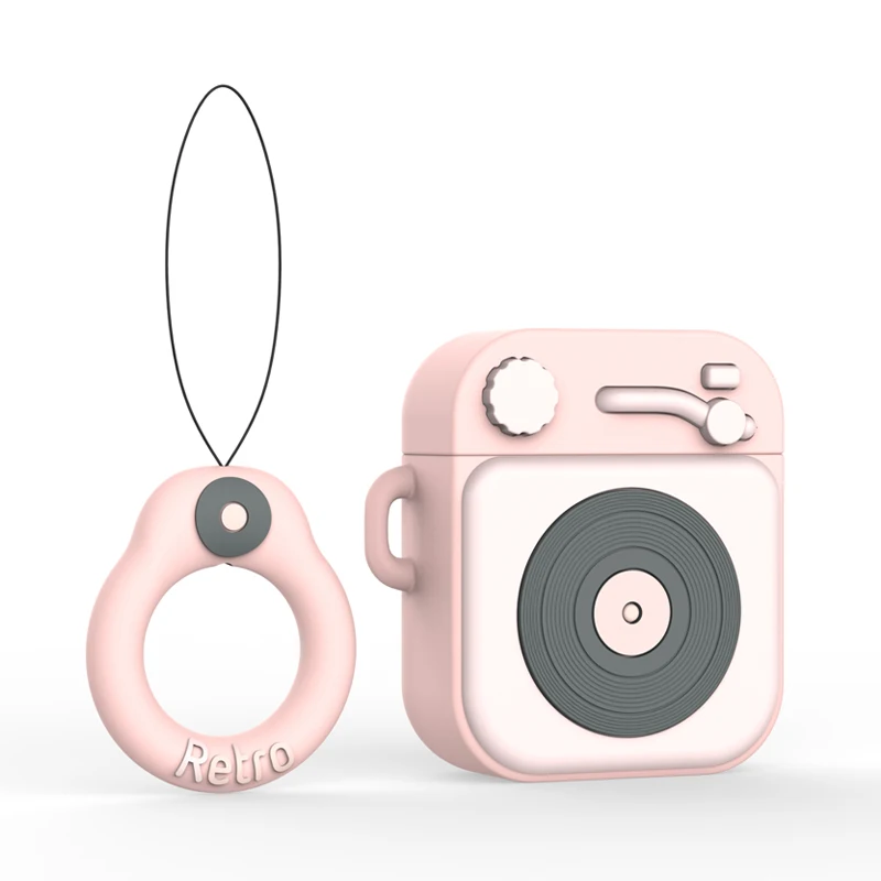 Ретро Классические 3D чехлы для наушников для Apple Airpods Беспроводная Bluetooth гарнитура для Airpods 1 2 силиконовый защитный чехол для наушников