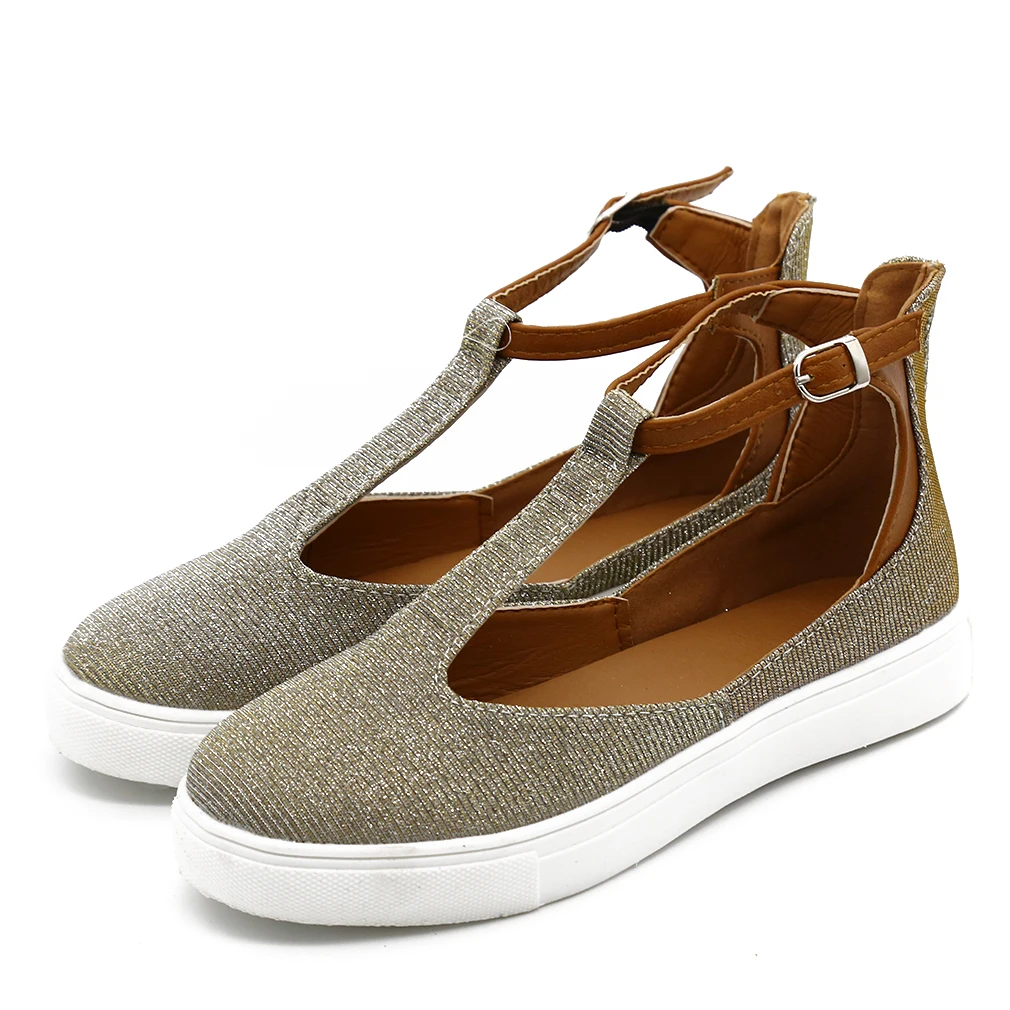 Новые женские летние туфли на плоской подошве модные с закрытым носком