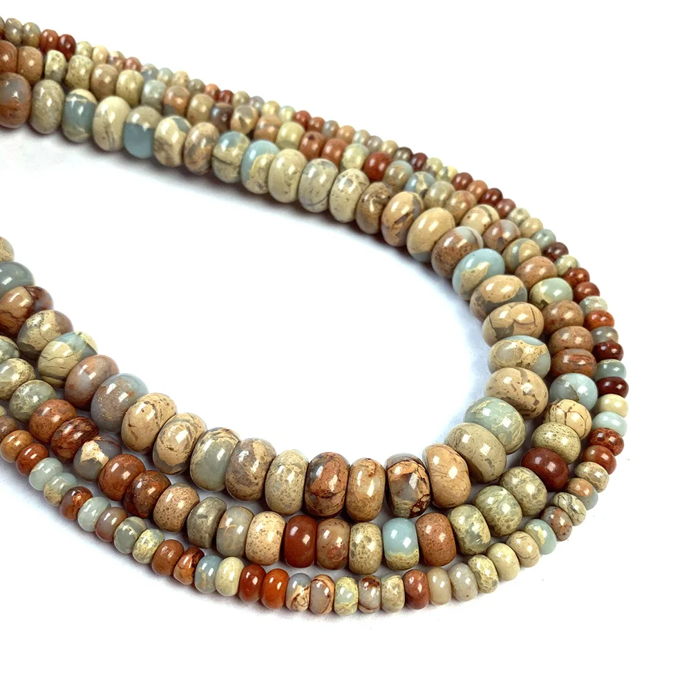 

Natural Stone Agates Beads Small Circle Shape Abacus Loose Spacer Beads for Jewelry Making Necklace DIY Bracelet Accessories