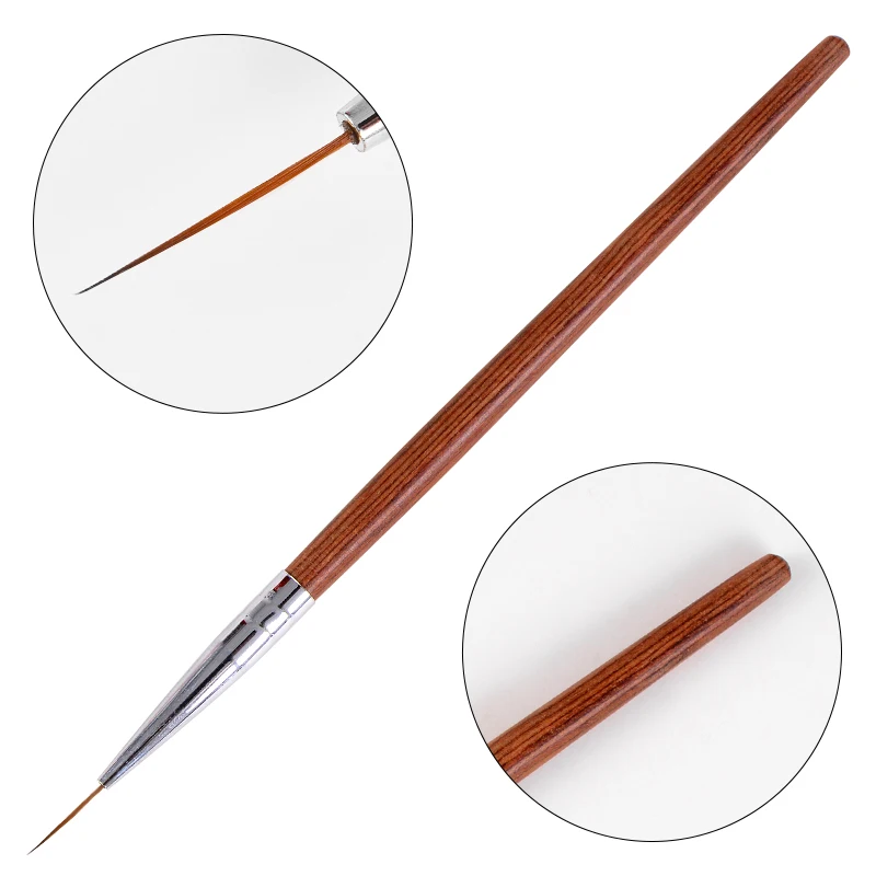 Кисть MEET ACROSS для уф геля кисть рисования подводка деревянная красная ручка из