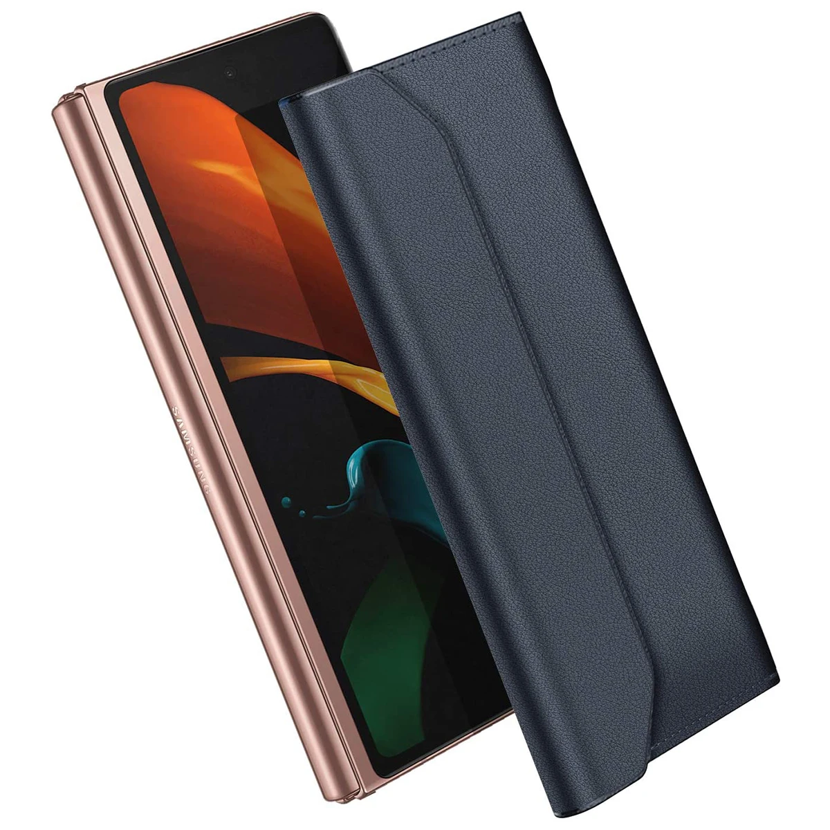 

Складной чехол из натуральной кожи для Samsung Galaxy Z Fold 3