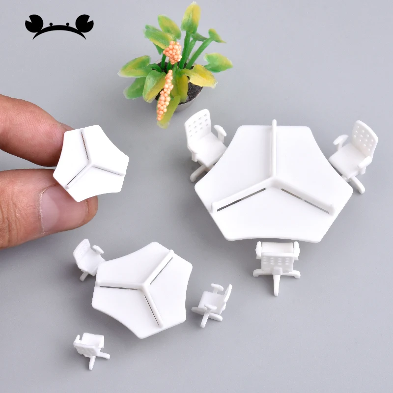 

1 sets 1/50 1/75 1/100 scale model office chair table for architecture model building toys