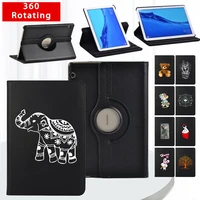 flip tablet case for huawei mediapad t3 10 9 6t5 10 10 1 360 degree rotating leather shockproof protective shell stylus