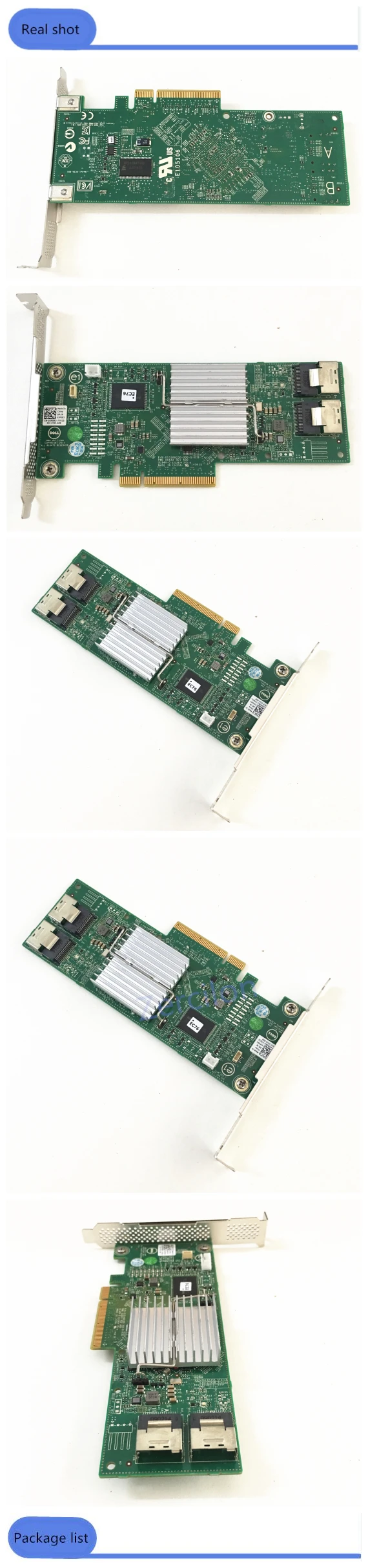 Б/у Dell Perc H310 SATA/SAS HBA контроллер RAID 6 Гбит/с PCIe x8 LSI 9240-8i M1015