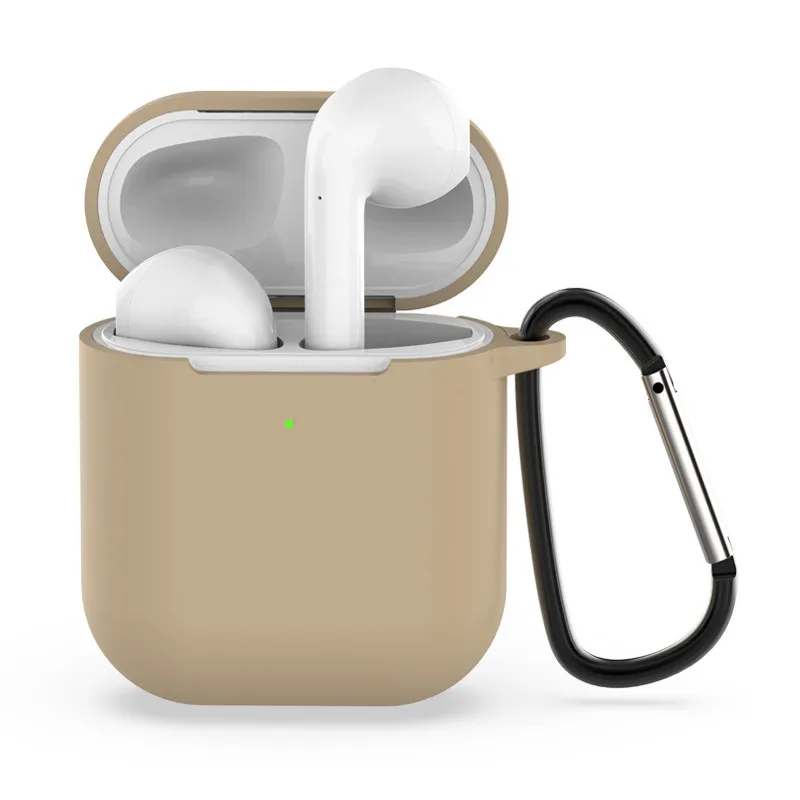 2 в 1 для Airpods 2 Чехол защитный чехол с карабином с крючком брелок силиконовый чехол для наушников коробка аксессуары пряжка - Цвет: 10