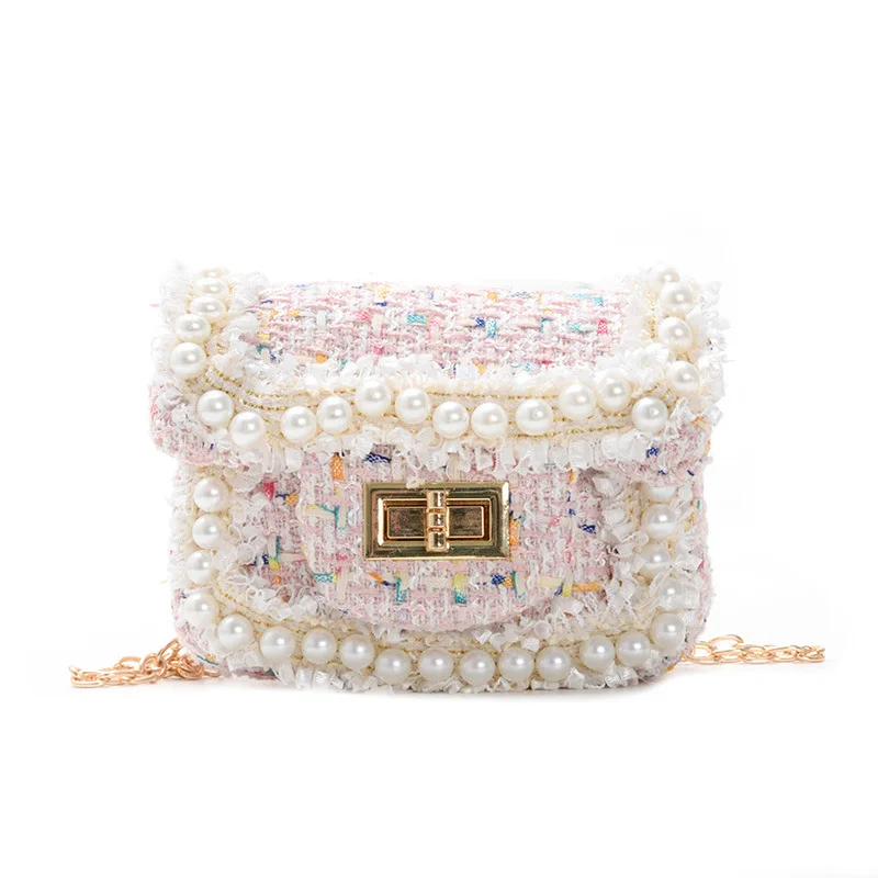

Korean Style Kids Mini Handbag Cute Girls Pearl Messenger Bag Little Girl Small Coin Pouch Baby Money Clutch Purse Bag Gift