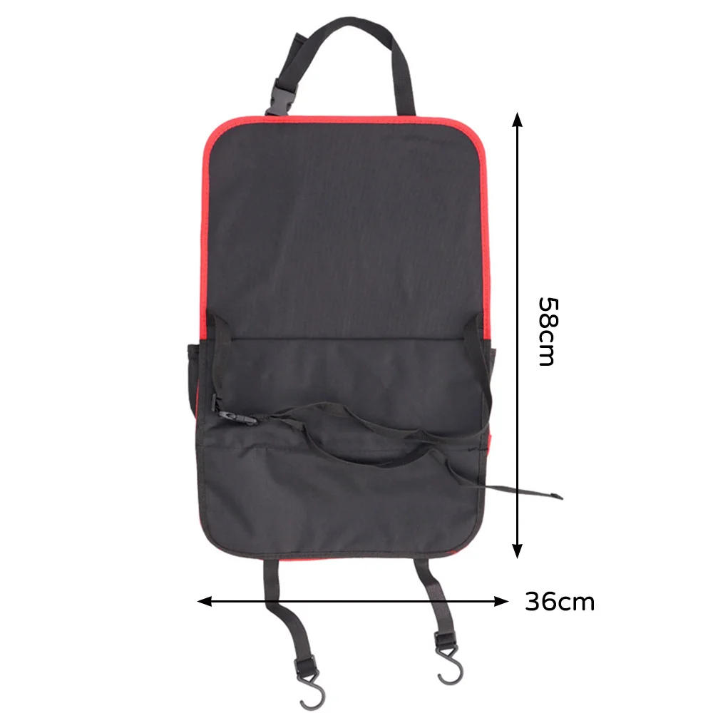 

1pc Car Storage Bag Car High-capacity Seat Back Storage Bag Black Oxford Cloth