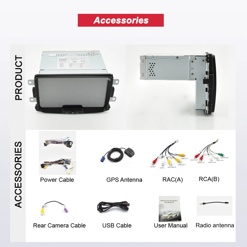 Автомобильный мультимедийный плеер Bonroad 8 дюймов Android 9 0 для Renault Duster Dacia 2012 2015