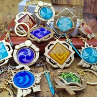 anime keychain game genshin impact element vision gods eye mondstadt liyue harbor acrylic key chain ring jewelry gifts