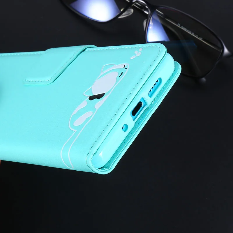 Чехол из искусственной кожи с котом для huawei P30Pro P20 P30lite y7 y6 откидная карта с ремешком для Honor 10lite