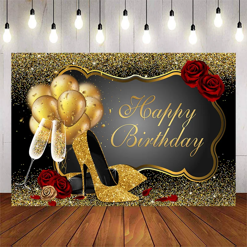 Для женщин День рождения фон Роза блестящими пайетками обувь на высоком каблуке