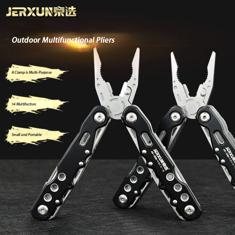 

Jingxuan EDC Camping HRC78K Multitool Plier Cable Wire Cutter Multifunctional Multi Tools Outdoor Camping Folding Knife Pliers