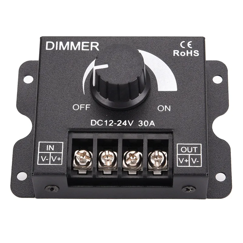 30A светодиодный диммер DC 12 В 24 360 Вт Регулируемый Яркость лампы накаливания Газа
