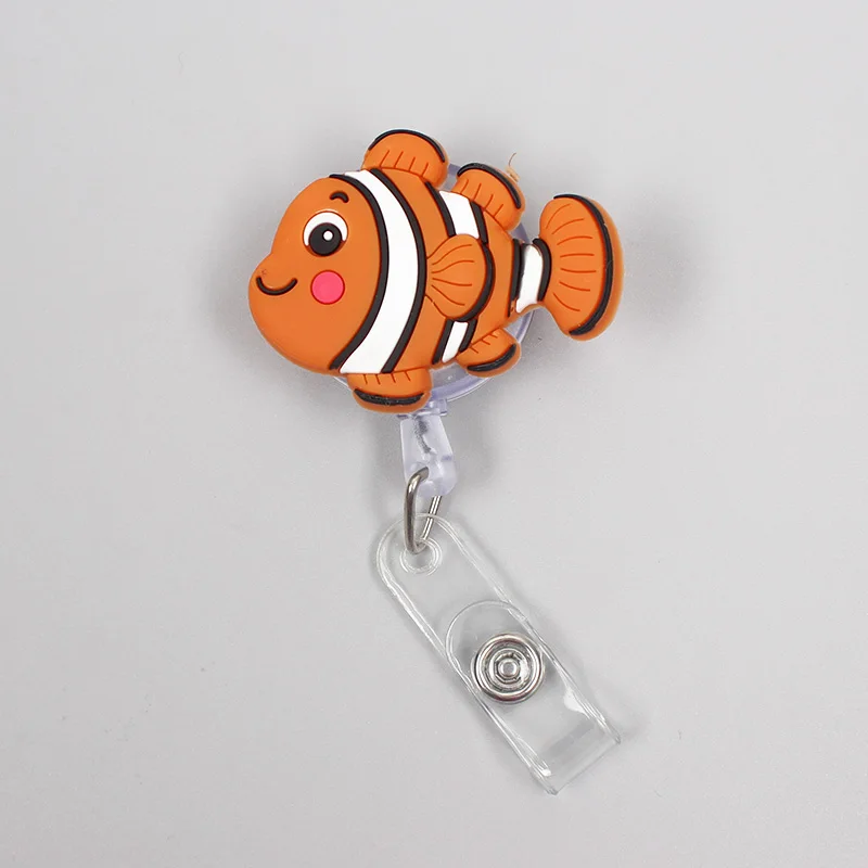 5 Creative Ocean Fish Clown Retractable Boy Starfish Turtle Card Holder Badge Reel Nurse Exhibition Enfermera Girl Name Card Chest - Цвет: 5