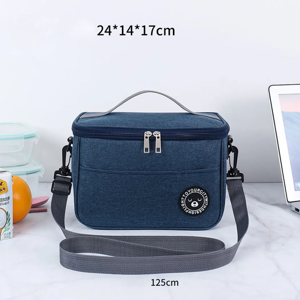 

2021 Insulated New Lunch Bag With Heat Insulation Oxford Travel Necessary Picnic Bag For Food Unisex Thermal Bag Food Door Tote