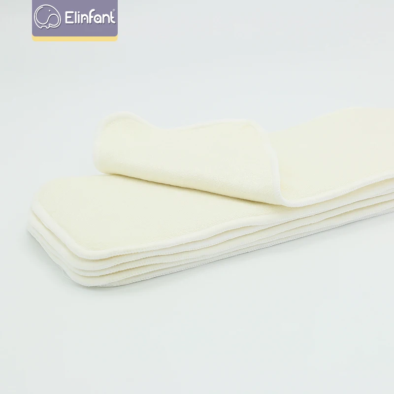 

Elinfant 10 Pcs 4 Layers Bamboo Fiber Diaper Insert Washable Super Comfortable Nappy Insert 3513.5cm for Cloth Diaper&covers