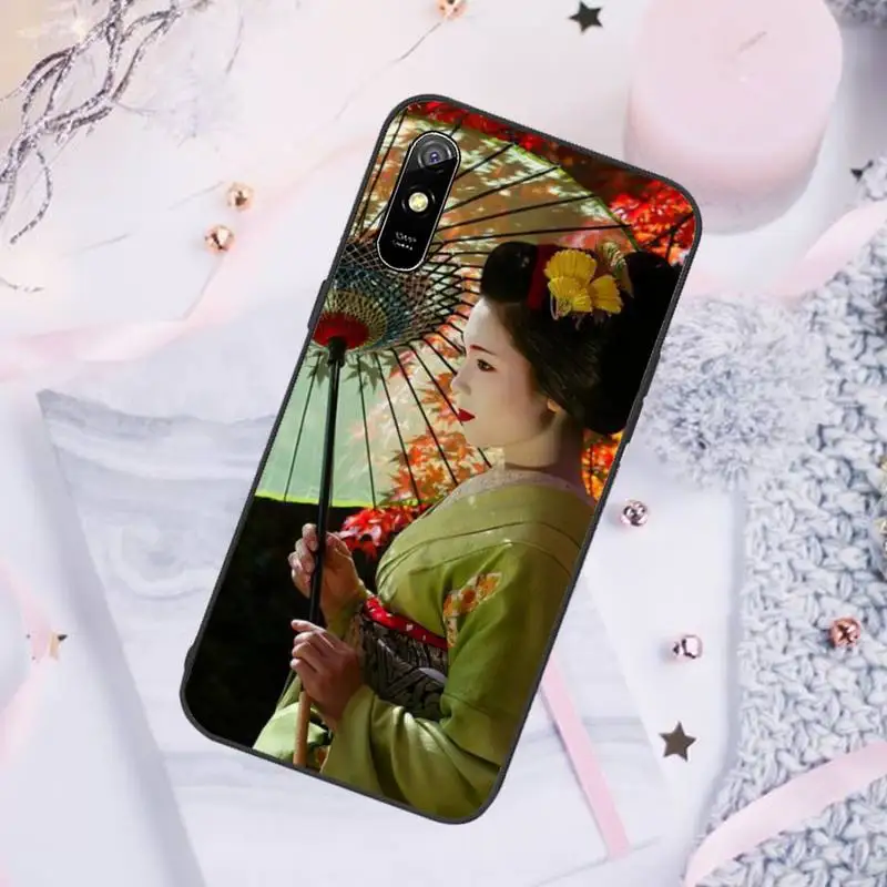 

Japanese geisha Luxury Phone Case For Xiaomi Redmi note 7 8 9 pro 8T 9A 9S Mi Note 10 Lite pro