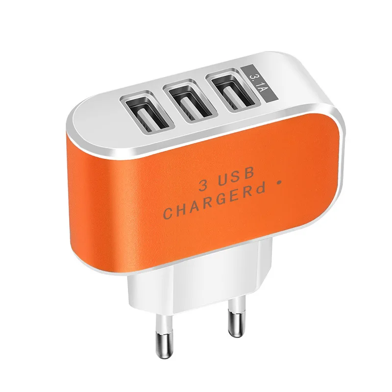 Адаптер для настенного зарядного устройства с вилкой EU/US 3 порта usb зарядное