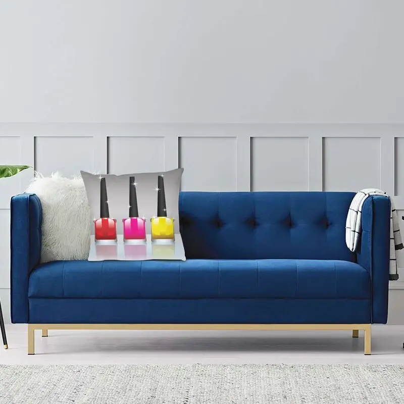 Наволочка для дивана 40x40 цветная с 3D-принтом маникюра | Дом и сад