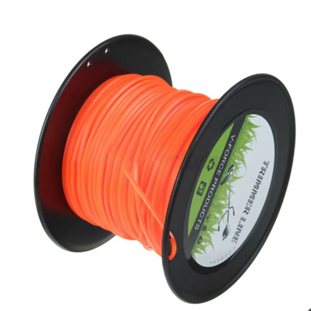 

Lawn Mower 2.4mmx100m Nylon Cord Line Orange Power Tools Replacement Wire