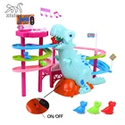 Электрическая игрушка-слайдер, динозавр, скалолазание, лестница, музыкальная игра светильник кой, обучающая детская игрушка, праздничный подарок