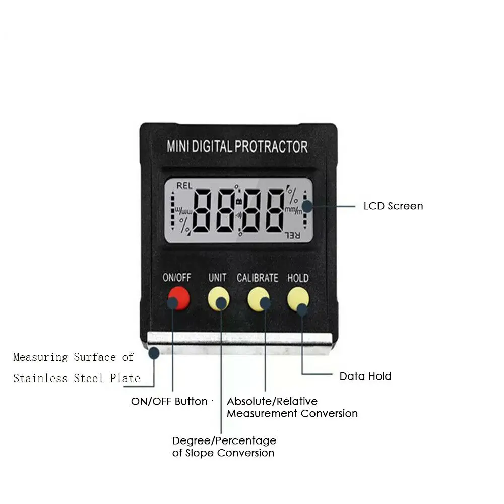 Кубический Инклинометр измеритель углов цифровой транспортир электронный