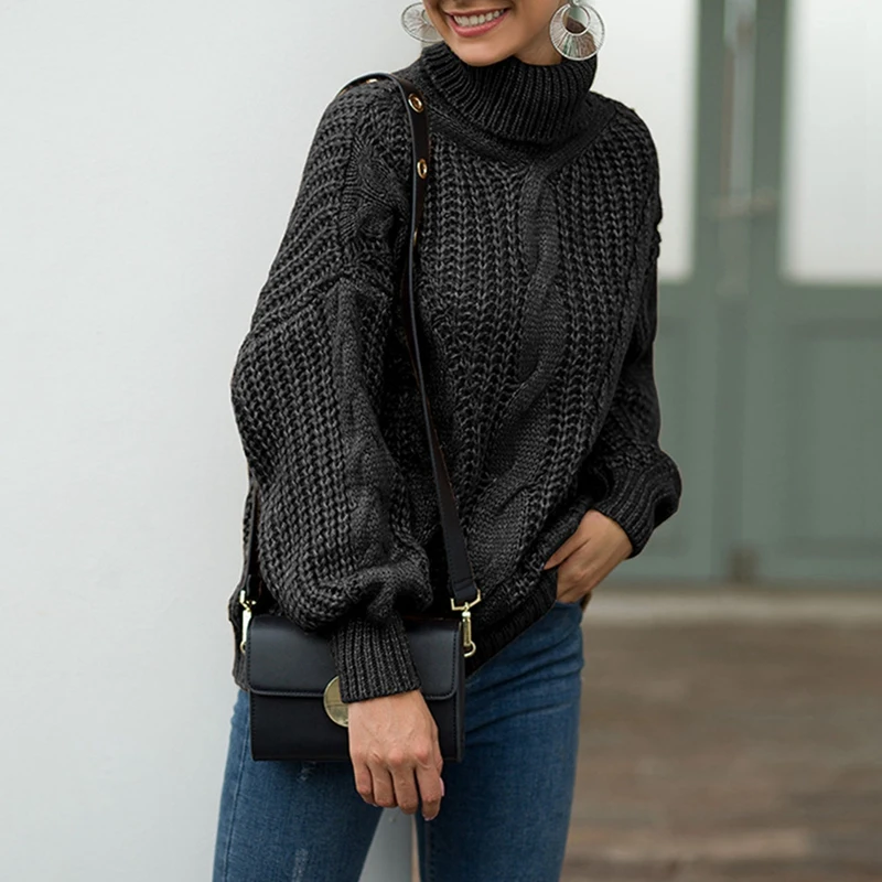 

Autumn and Winter Thick Line Twist Sweater Fashion Wild Sweater