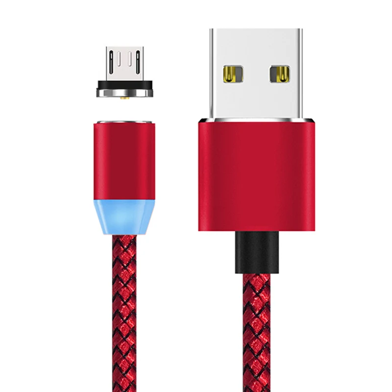 Магнитный кабель & светодиодный зарядное устройство с вилкой микро usb для samsung S4 S7