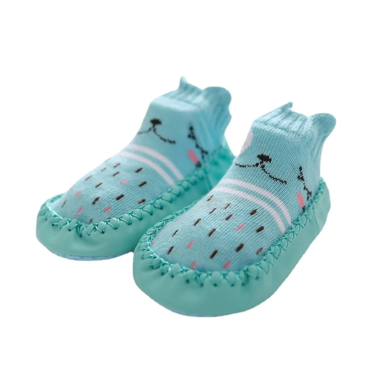 

Unisex Newborn Baby Shoes Socks First Walkers Toddler Kids Boy Girl Kids Soft Rubber Sole Children Knit Booties Anti-slip Shoe