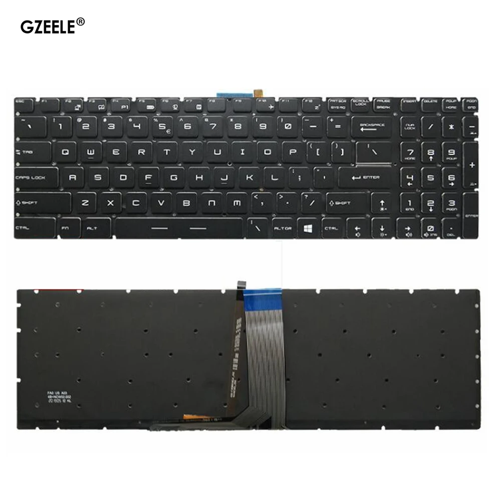 Новая английская Хрустальная клавиатура с подсветкой для MSI GP72 WS60 PE72 GS72 GP62VR GE62V