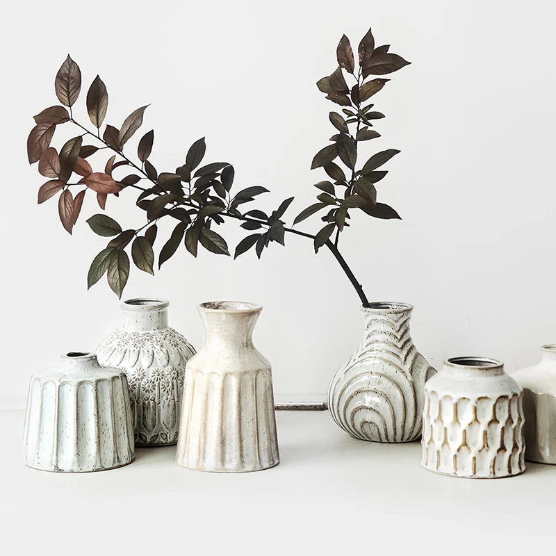 

European-Style Ceramic Vase Jingdezhen White Vases Retro Table Decoration Living Room Decoration Decor Flower Pot Вазадекор