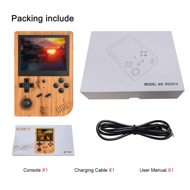 

RG351V 128G 3.5 inch Screen Retro Mini Portable Pocket Handheld Games Console