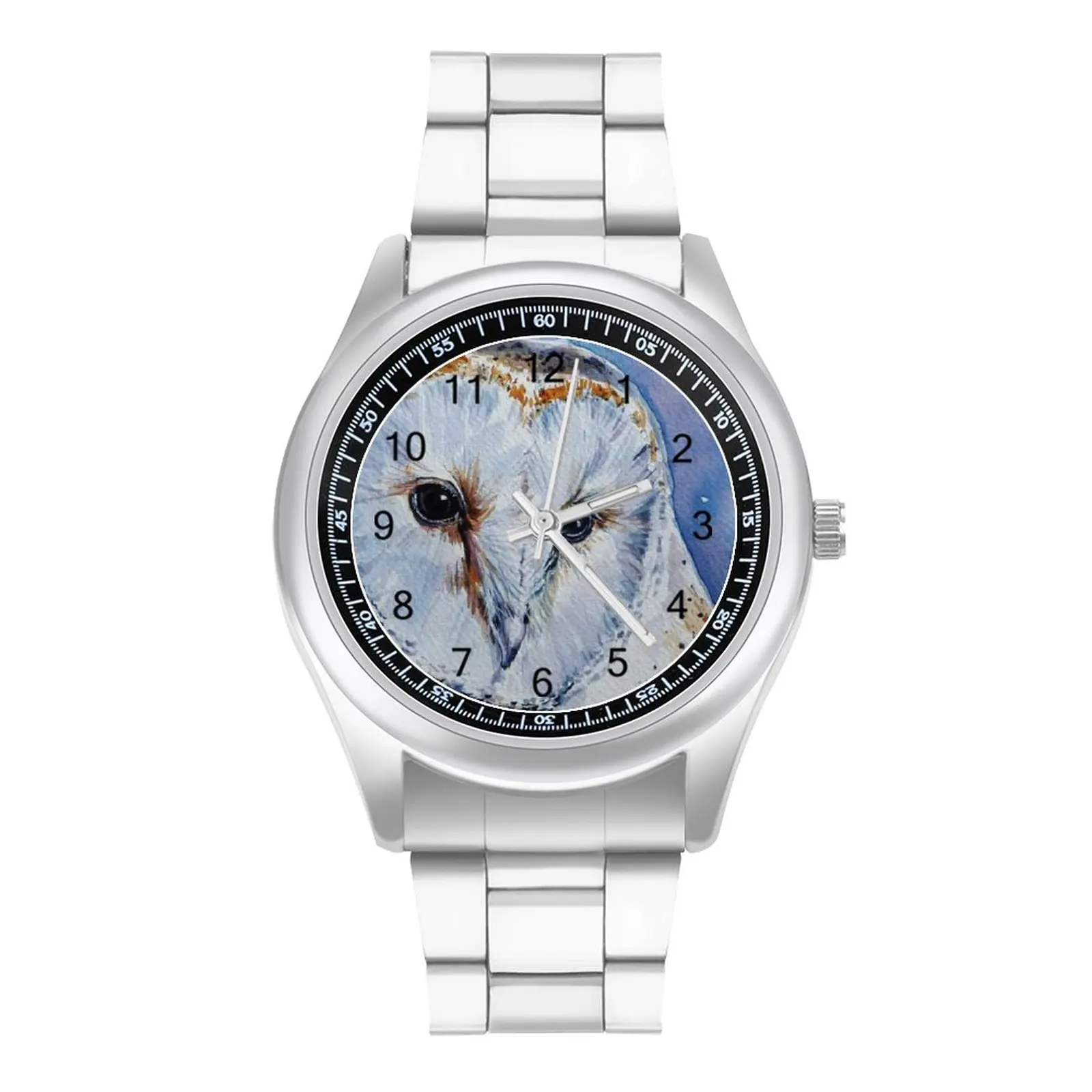 

Кварцевые Спортивные аккуратные наручные часы Owl, стальные рекламные женские наручные часы с фотографией