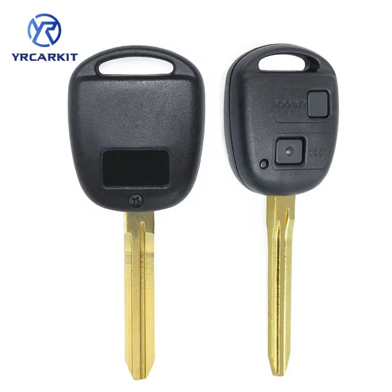 

433MHz 4D67 / 4D68 Chip Replacement 2 Button Remote Car Key Fob TOY43 Blade for Toyota Prado 120 RAV4 Kluger RAV4