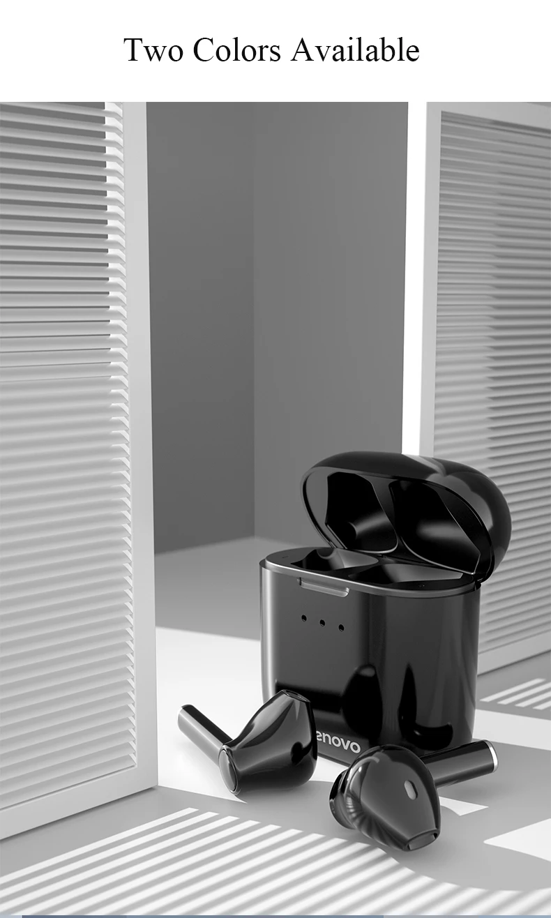 

Lenovo QT83 Bluetooth-compatible V5.0 TWS Wireless Touch Headset With Microphone Sports Water DisplayProof Headsets IOS battery