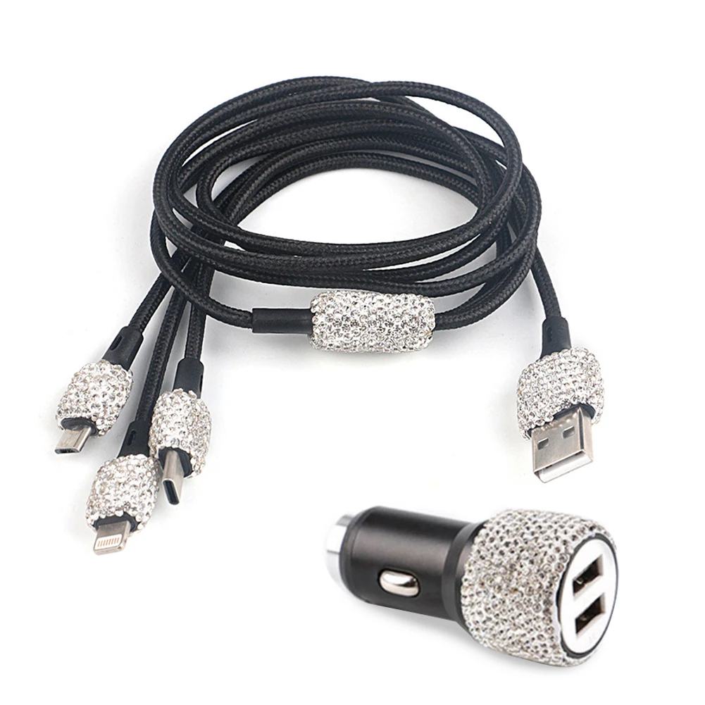 Автомобильное зарядное устройство Bling 5 В 2 1 А двухпортовый Автомобильный